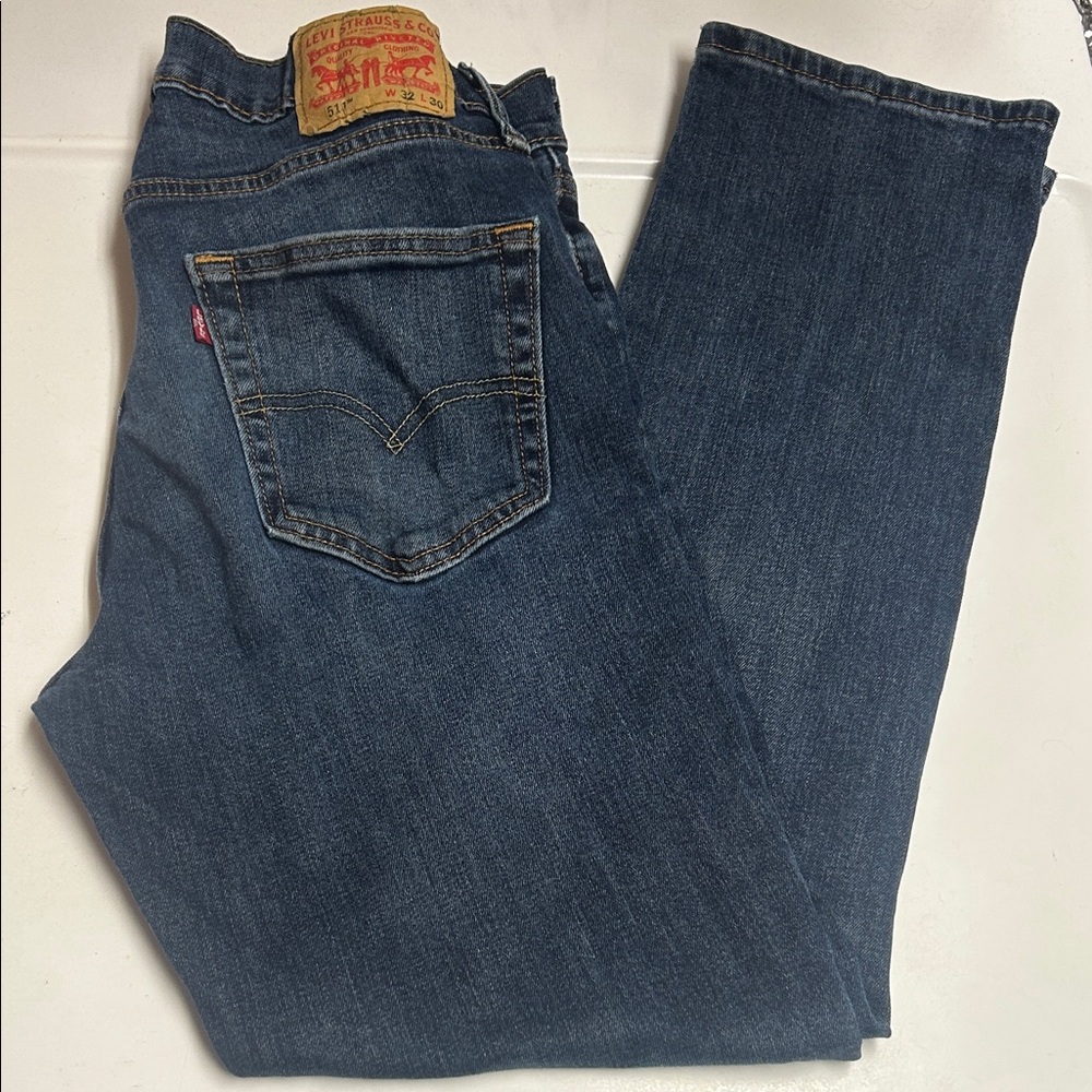 Levi's Men's Deep Blue Straight Jeans